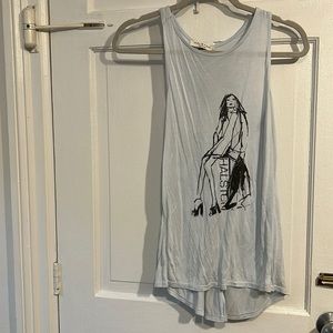 Sexy Halston baby blue tank